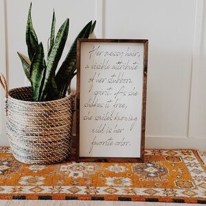 Boho “Wild” Quote Wall Art - real wood